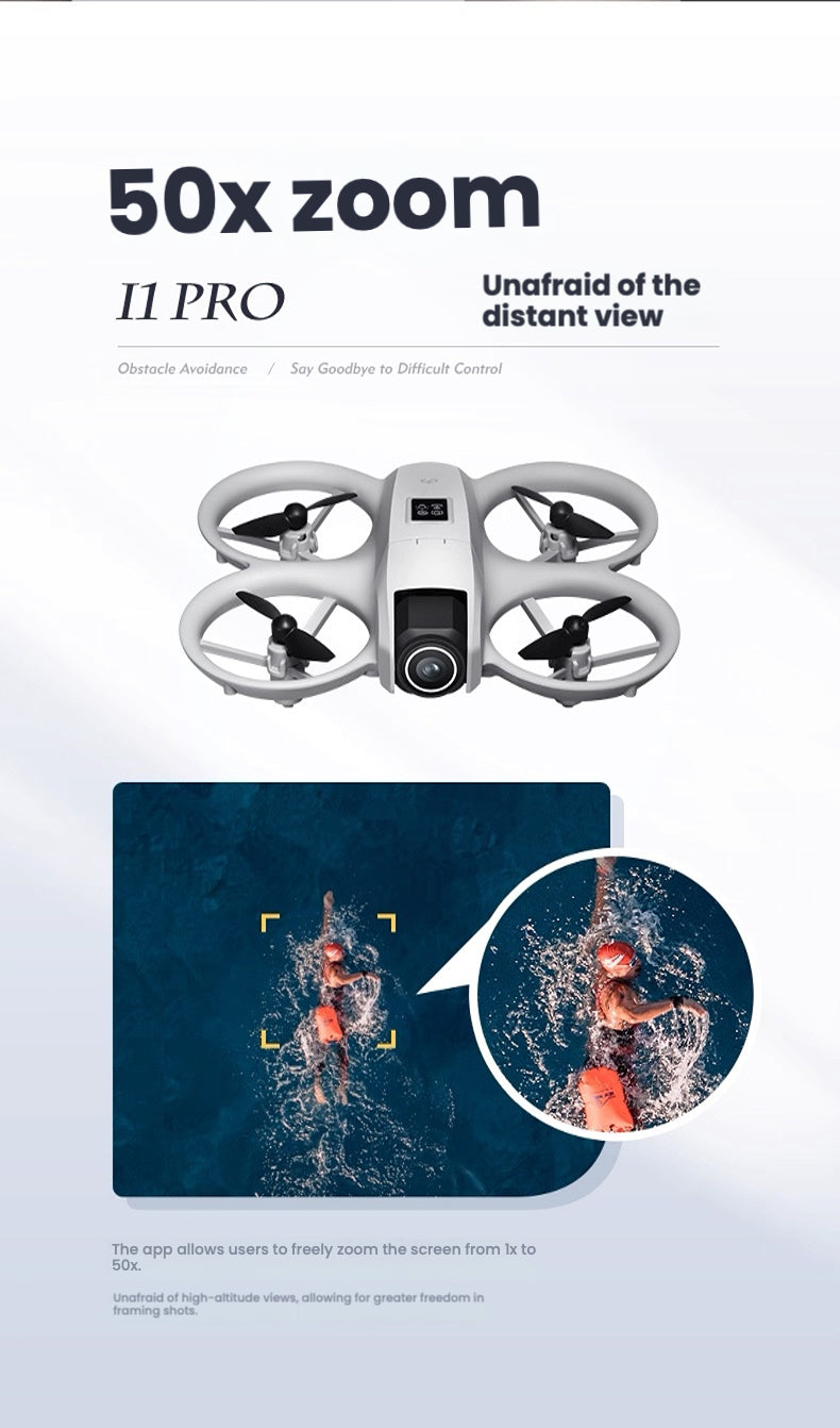 【Standard Version】Drone with 2K HD Camera, 360° Flip, Intelligent Obstacle Avoidance, Headless Mode, 1 Batteries, Foldable Mini Drone for Adults