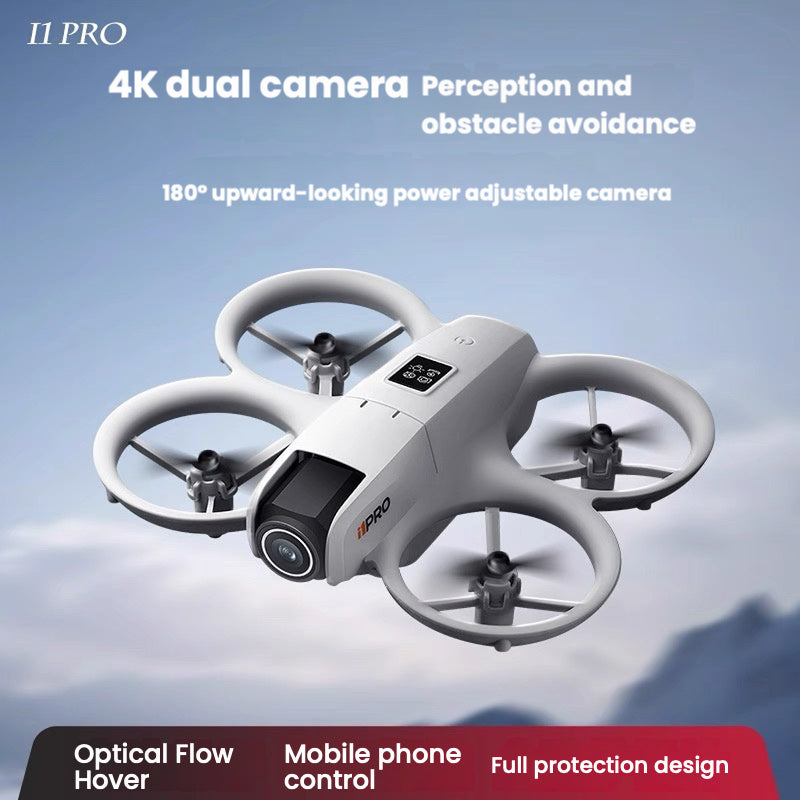 【Pro Version】Professional Drone with 4K UHD Dual Camera, 4-Direction Obstacle Avoidance, 3 Batteries, Long Flight Time, Smart Follow, One-Key Return GPS Drone for Adults