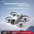 【Pro Version】Professional Drone with 4K UHD Dual Camera, 4-Direction Obstacle Avoidance, 3 Batteries, Long Flight Time, Smart Follow, One-Key Return GPS Drone for Adults